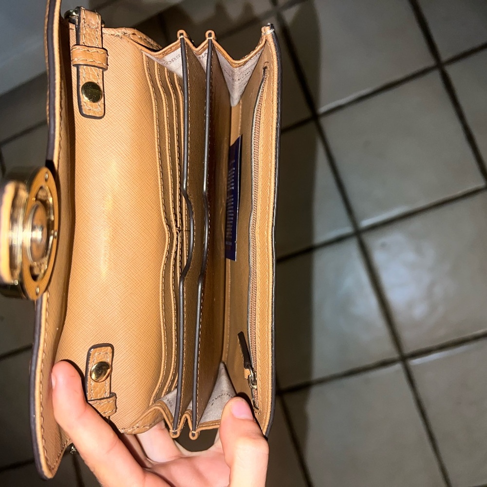 Michael Kors Tan and Brown Logo Crossbody Bag - Picture 4 of 4